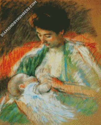 Mother Rose Nursing Her Child diamond painting