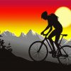 Mountain Biking Silhouette diamond painting