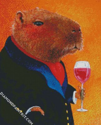 Mr Capybara diamond painting