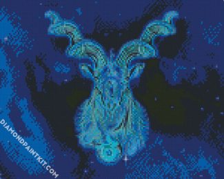 Neon Capricorn Sign diamond painting