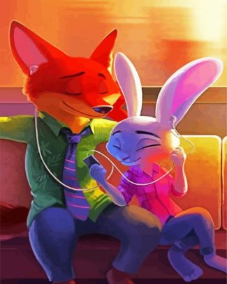 Nick Wilde And Judy Hopps Zootropolis diamond painting