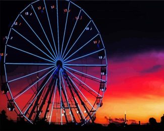 Night Ferris Wheel diamond painting