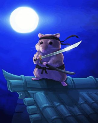 Ninja Hamster diamond painting