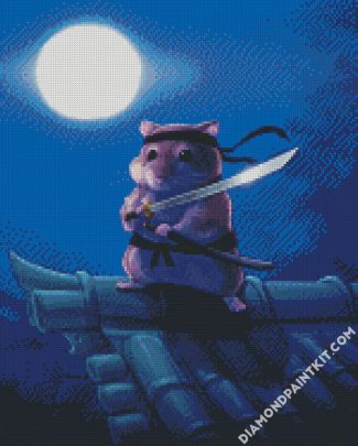 Ninja Hamster diamond painting