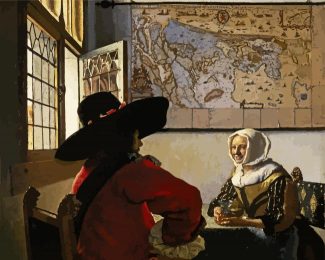 Officer And Laughing Girl By Vermeer diamond painting