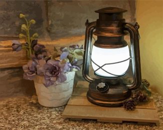 Old Antique Lantern diamond painting