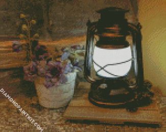 Old Antique Lantern diamond painting