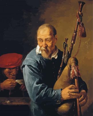 Old Bagpipe Player diamond painting