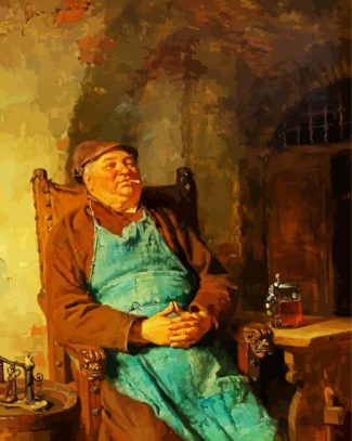 Old Man Smoking Cigar diamond painting