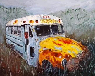 Old School Bus diamond painting