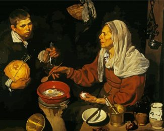 Old Woman Frying Eggs Velazquez diamond painting