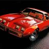 Orange Firebird Car diamond painting