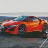 Orange Honda Car diamond painting