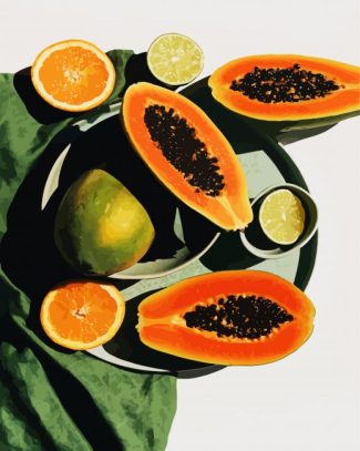 Papaya And Citrus Orange diamond painting