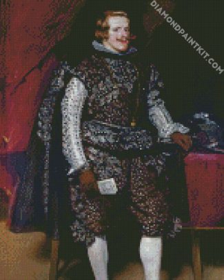 Philip IV In Brown And Silver By Velazquez diamond painting