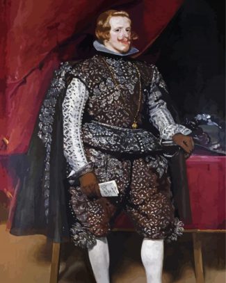 Philip IV In Brown And Silver By Velazquez diamond painting