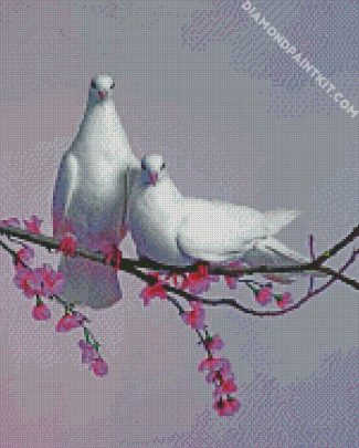 Pigeon Doves diamond painting