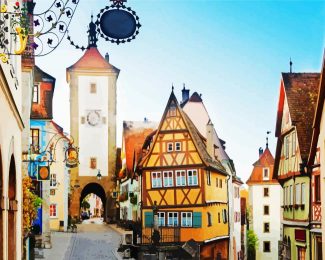 Plonlein Rothenburg Ob Der Tauber Town diamond painting