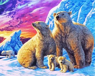 Polar Bears Family diamond painting