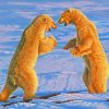 Polar Bears Fight diamond painting