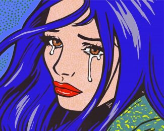 Pop Art Crying Girl diamond painting