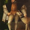 Portrait Of Charles V With a Dog Tiziano diamond painting