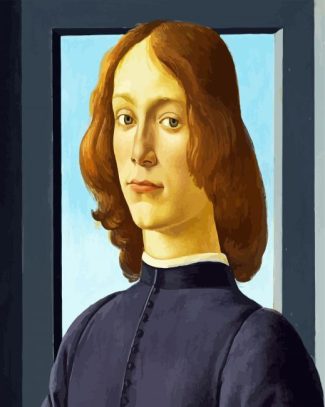 Portrait Of A Young Man Holding A Roundel By Botticelli diamond painting