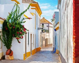 Portugal Faro streets diamond painting