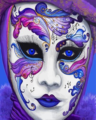 Purple Carnival Mask diamond painting