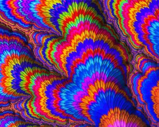 Rainbow Fractal diamond painting