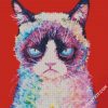 Rainbow Grumpy Cat diamond painting