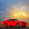 Red Challenger Hellcat diamond painting