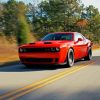 Red Dodge Challenger Hellcat diamond painting