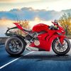 Red Ducati Motorcycle diamond painting