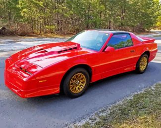 Red Firebird Car diamond painting