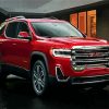 Red GMC Car diamond painting