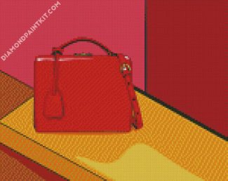 Red Handbag diamond painting