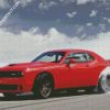 Red Hellcat Car diamond painting