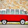 Red Volkswagen Combi diamond painting