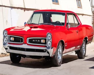 Red GTO Car diamond painting