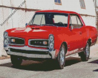 Red GTO Car diamond painting