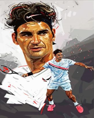 Roger Federer Player diamond painting