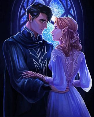 Romantic Rhysand And Feyre diamond painting