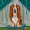 Royal Basset Hound diamond painting