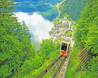 Salzwelten Hallstatt Town diamond painting