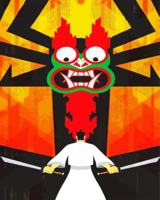 Samurai Jack Vs Aku diamond painting