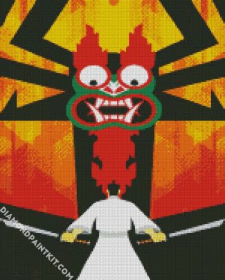 Samurai Jack Vs Aku diamond painting