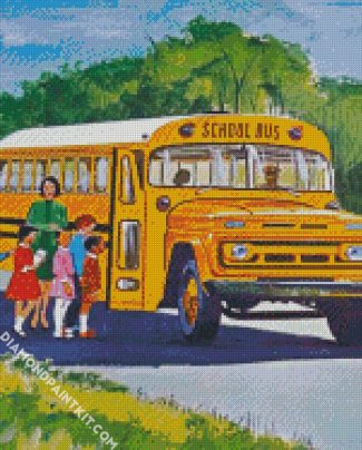 School Bus diamond painting