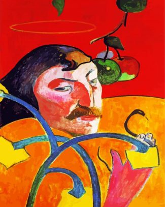 Self Portrait With Halo Gauguin Art diamond painting