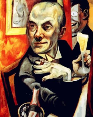 Self Portrait With Champagne Glass By Beckmann diamond painting